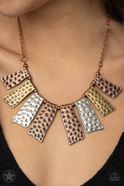 Paparazzi A Fan of the Tribe Multi Necklace with Earrings